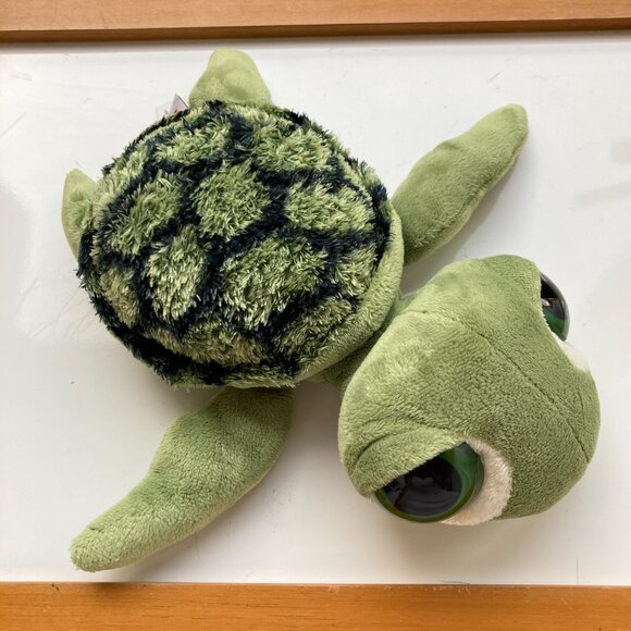 Vintage Aurora Green Sea Turtle Plush Stuffed Animal Plush Big Eyes Cute 10" - Picture 5 of 12